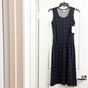 NEW LuLaRoe Summer black/red geometric print sleeveless midi dress
